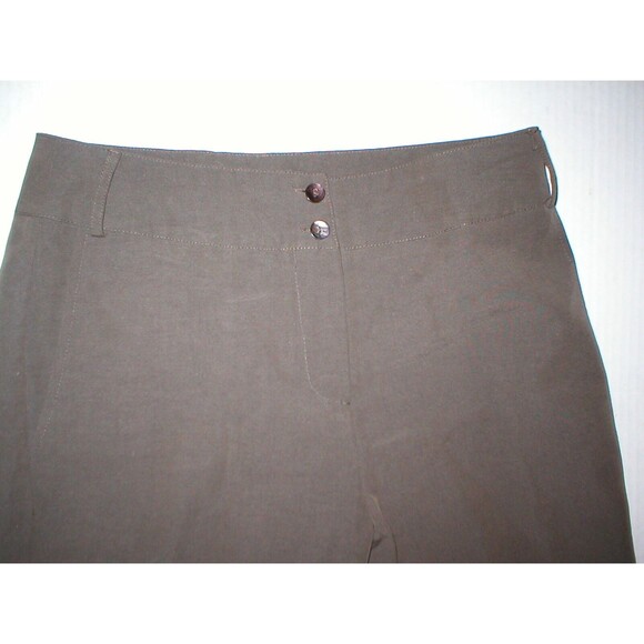 New NWT $129 Coldwater Creek Robert Kitchen Side Vent Pants Womens 6 Brown Crop - Picture 2 of 6